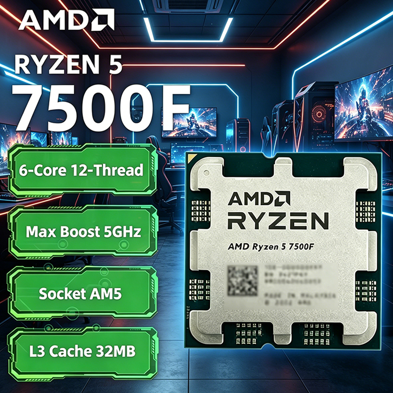 Pc Gaming Cpu - AMD Ryzen 5 7500F 3.7GHz 6-Core