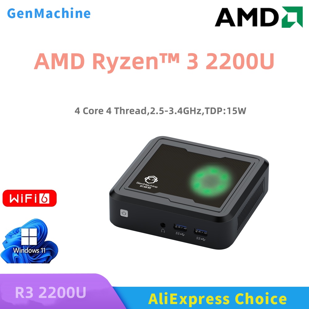 Pc Gaming Ddr4 - Genmachine Mini PC AMD Ryzen R3-2200U