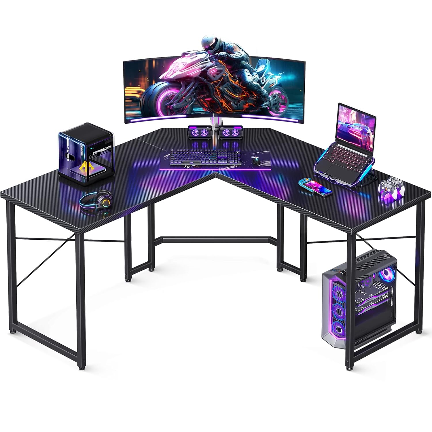 Pc Gaming Center - L Shaped Gaming Desk, Corner Desk