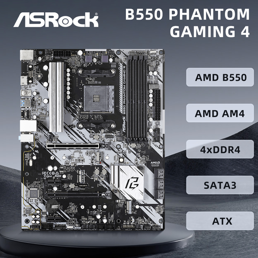 Pc Gaming Cpu - ASRock B550 PHANTOM GAMING 4 Motherboard