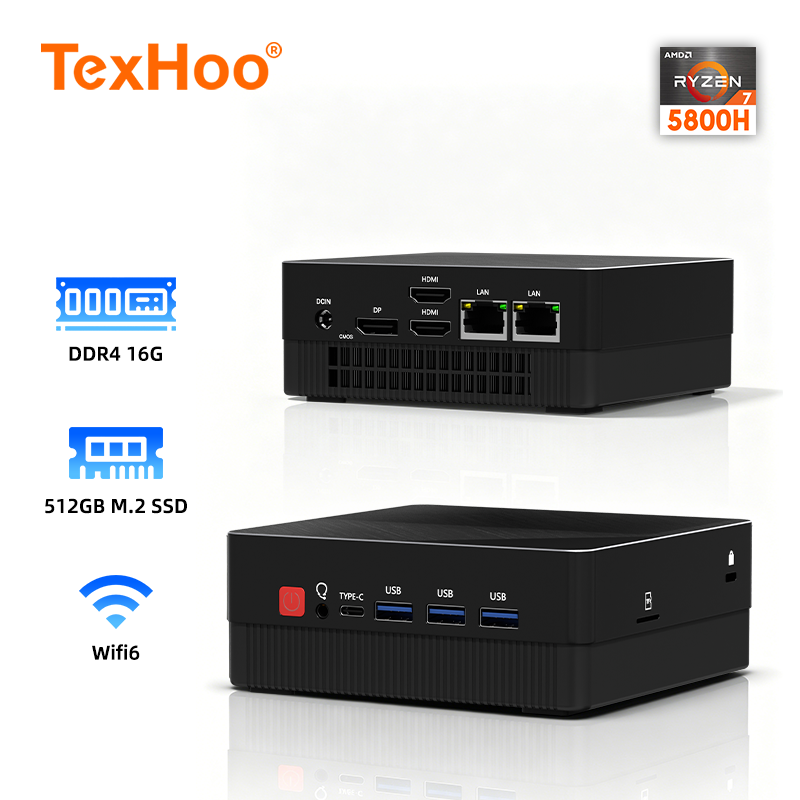 Pc Gaming Ddr4 - TexHoo Mini PC AMD R7 5800H