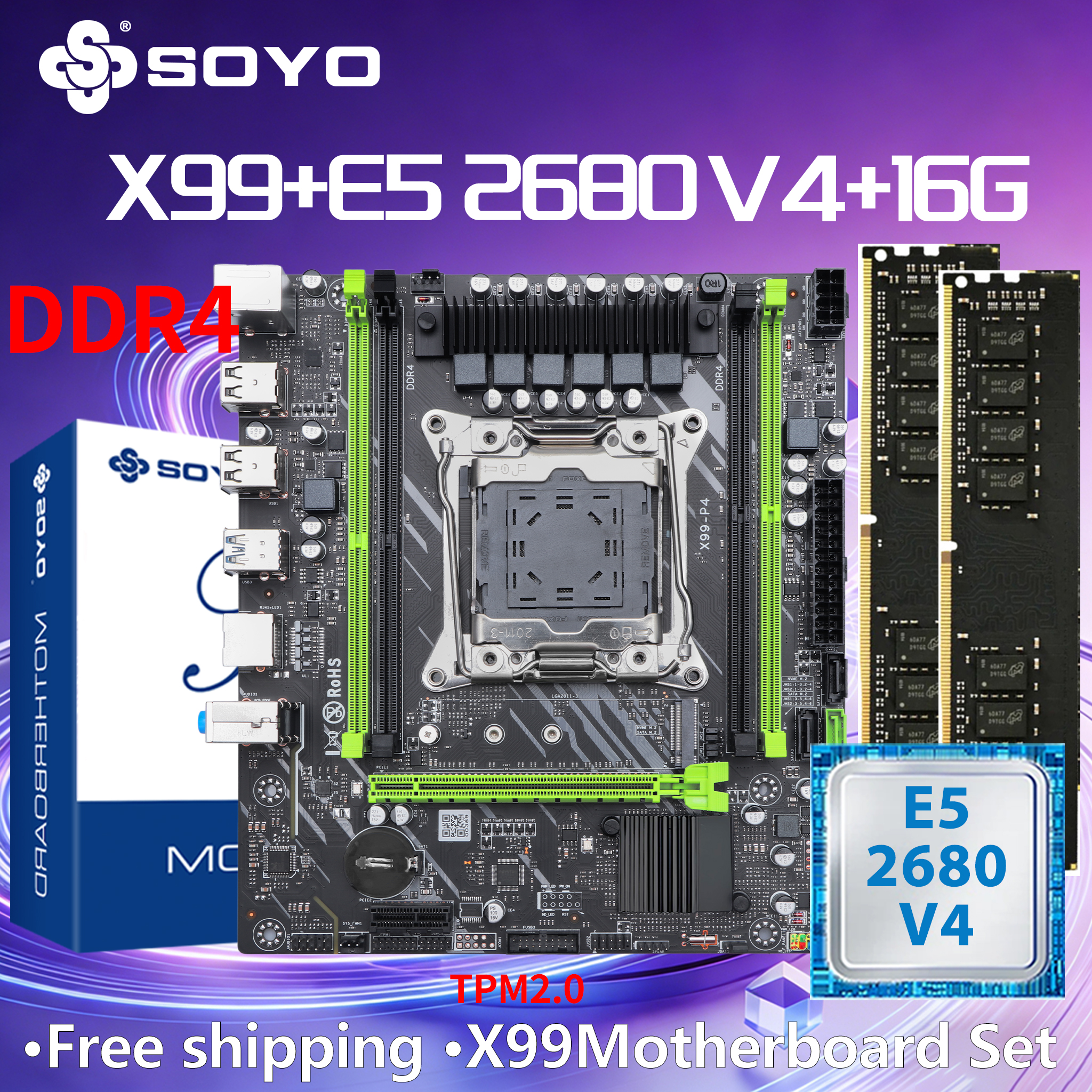Pc Gaming Cpu - Gaming Motherboard Dual SOYO X99 Intel