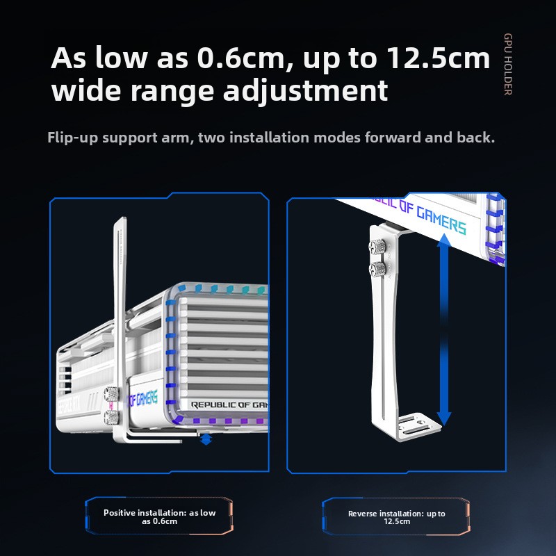 Universal Aluminum GPU Brace S - No Rgb Gaming Pc ulasan dan harga