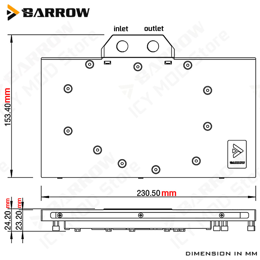 Barrow VGA Water Block for Gig - Pc Gaming Rtx ulasan dan harga