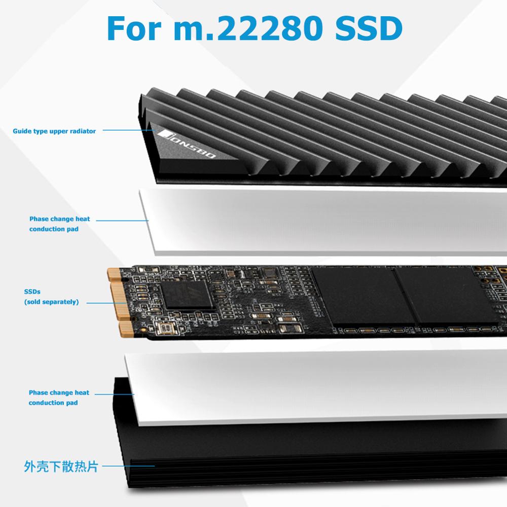 Jonsbo M2 2280 SSD Aluminum He - M.2 Ssd Heatsink ulasan dan harga