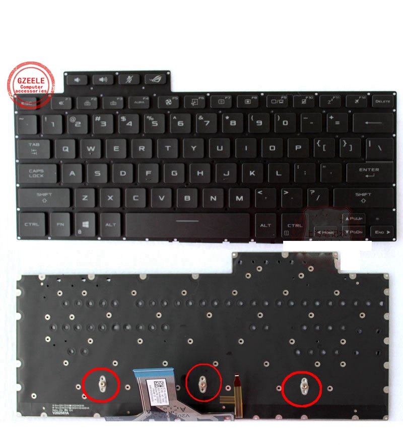 New US Backlit Keyboard for AS - No Rgb Gaming Pc ulasan dan harga
