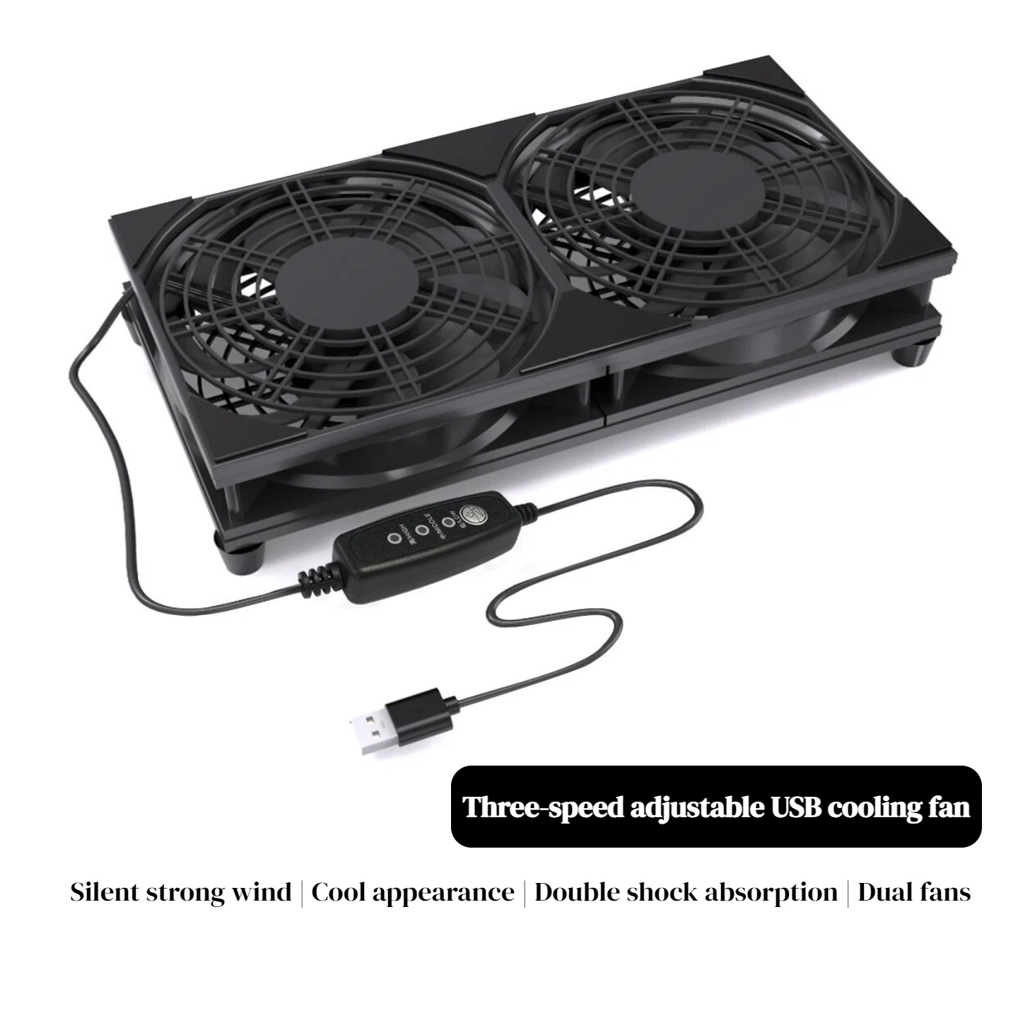 Dual USB Cooling Fan with 3-Sp - No Rgb Gaming Pc ulasan dan harga