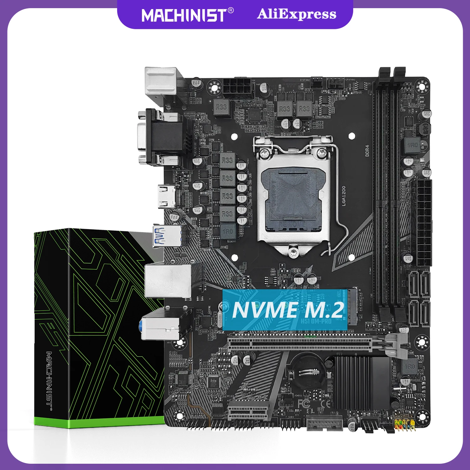 MACHINIST H511 LGA 1200 Mother - Pc Gaming Ddr4 ulasan dan harga