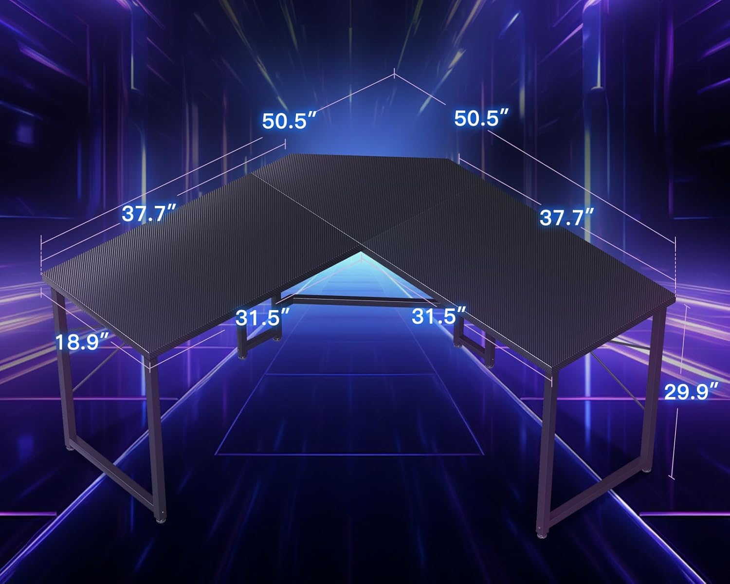 L Shaped Gaming Desk, Corner D - Pc Gaming Center ulasan dan harga