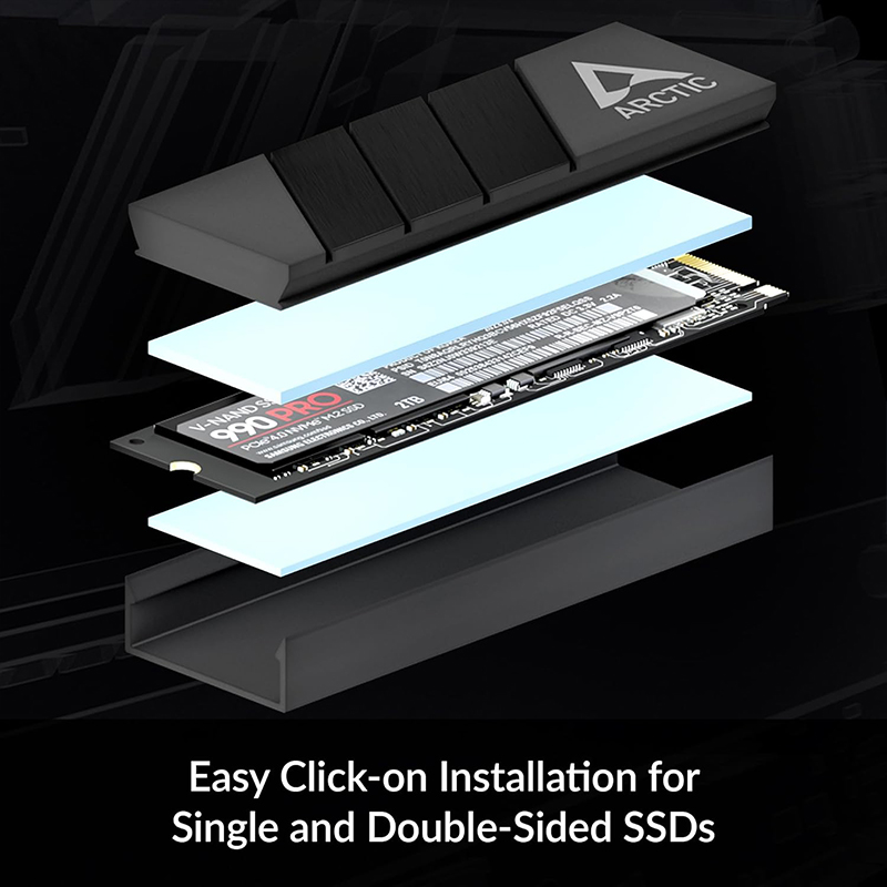 ARCTIC M2 Pro Black heatsink C - M.2 Ssd Heatsink ulasan dan harga