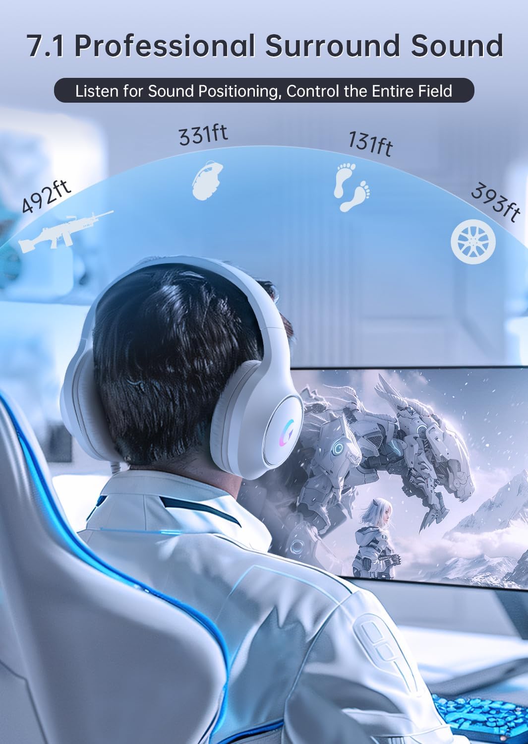 Gaming Headset With 7.1 Surrou - No Rgb Gaming Pc ulasan dan harga
