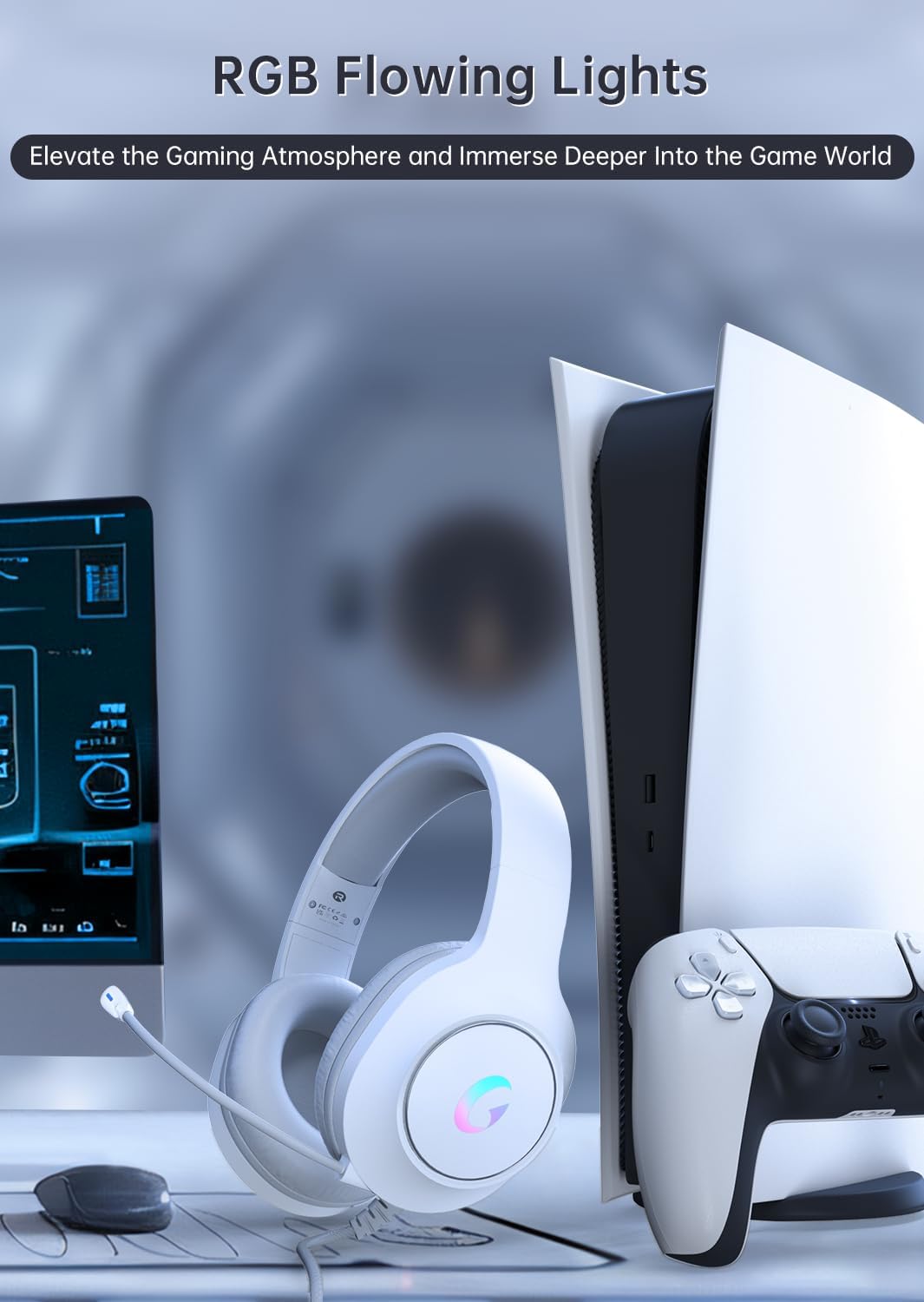 Gaming Headset With 7.1 Surrou - No Rgb Gaming Pc ulasan dan harga