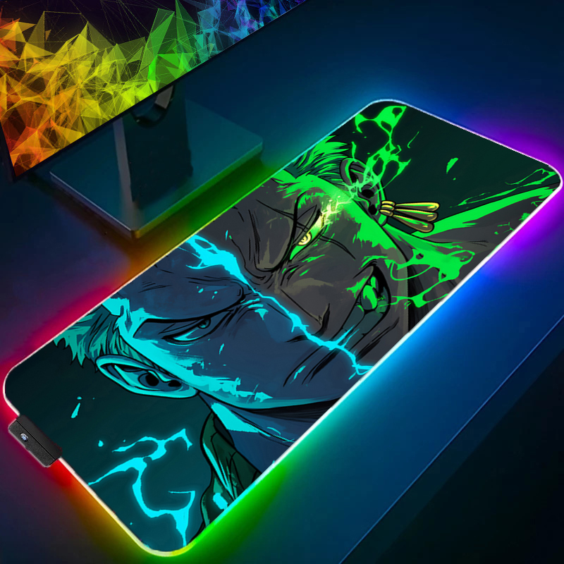 ONE PIECE Zoro Mouse Pad RGB G - No Rgb Gaming Pc ulasan dan harga