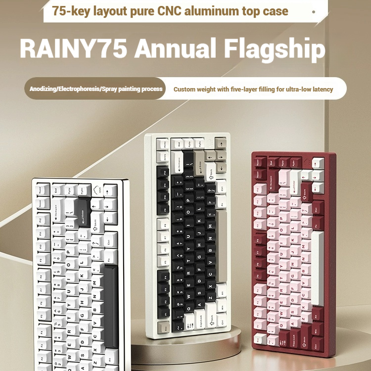 Wireless Bluetooth RAINY75 Cus - Pc Gaming Keyboards ulasan dan harga