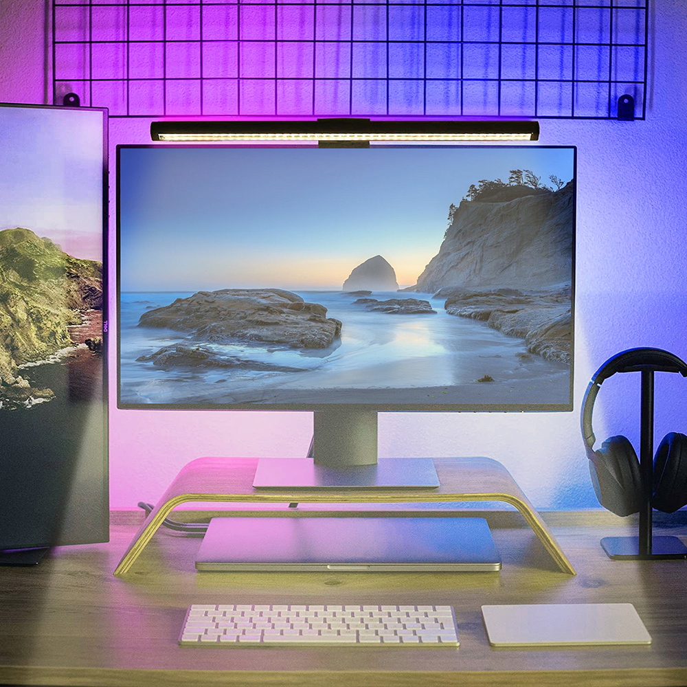 Wiscolor RGB LED Monitor Light - No Rgb Gaming Pc ulasan dan harga
