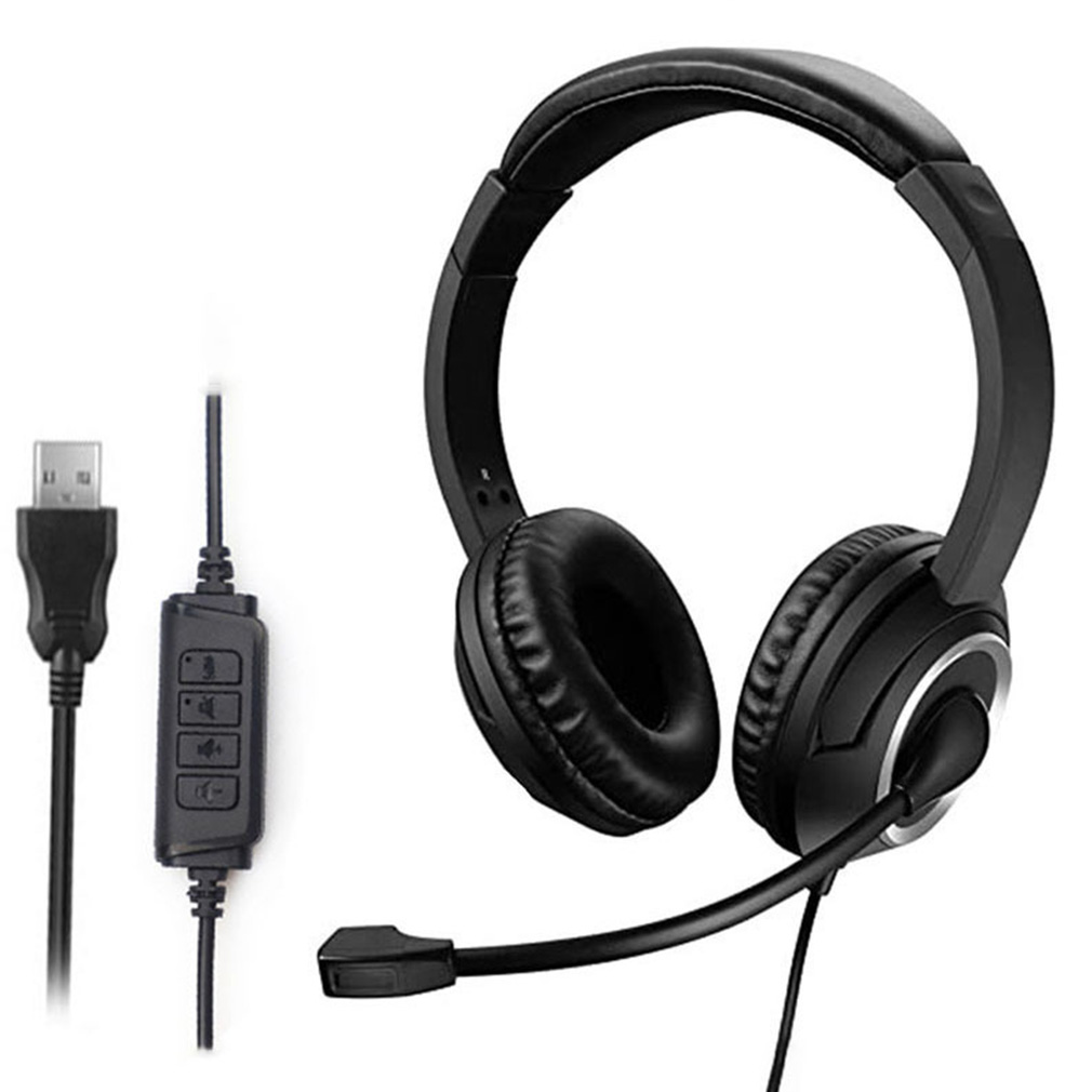 Hot Wired USB Headset with Mic - Pc Gaming Center ulasan dan harga