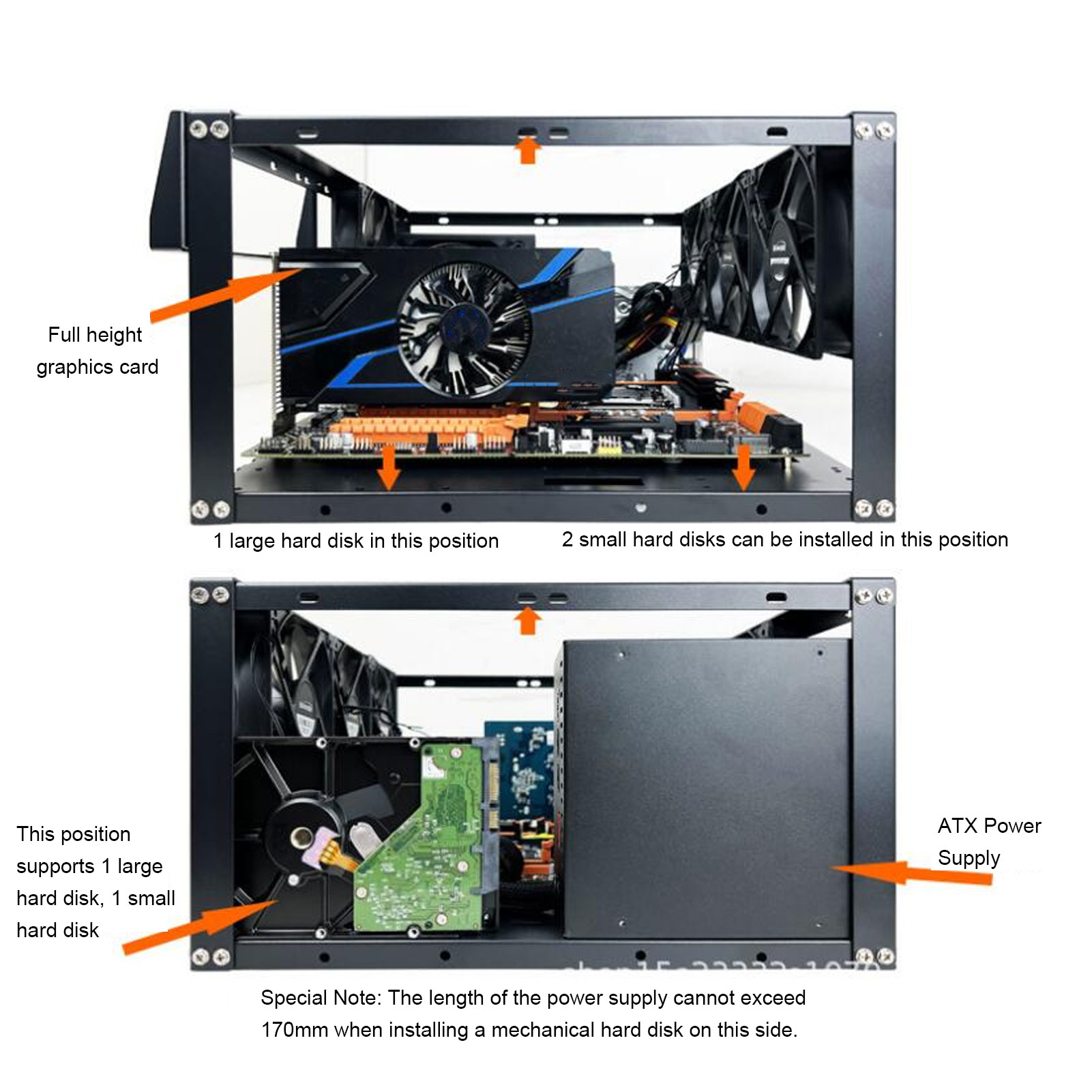 ATX Open Chassis Case Rack Lar - Pc Gaming Center ulasan dan harga