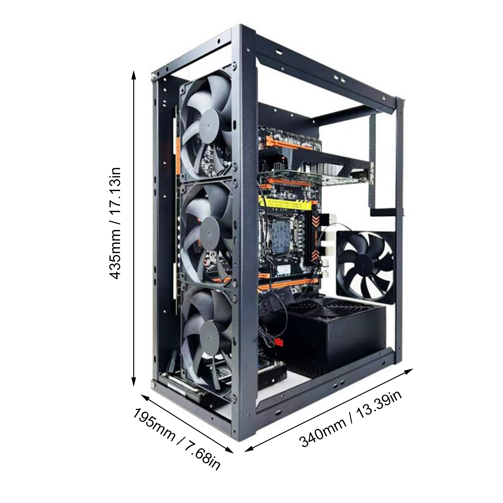 ATX Open Chassis Case Rack Lar - Pc Gaming Center ulasan dan harga