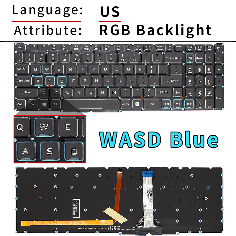 RU/Russian USA US Backlit Keyb - No Rgb Gaming Pc ulasan dan harga