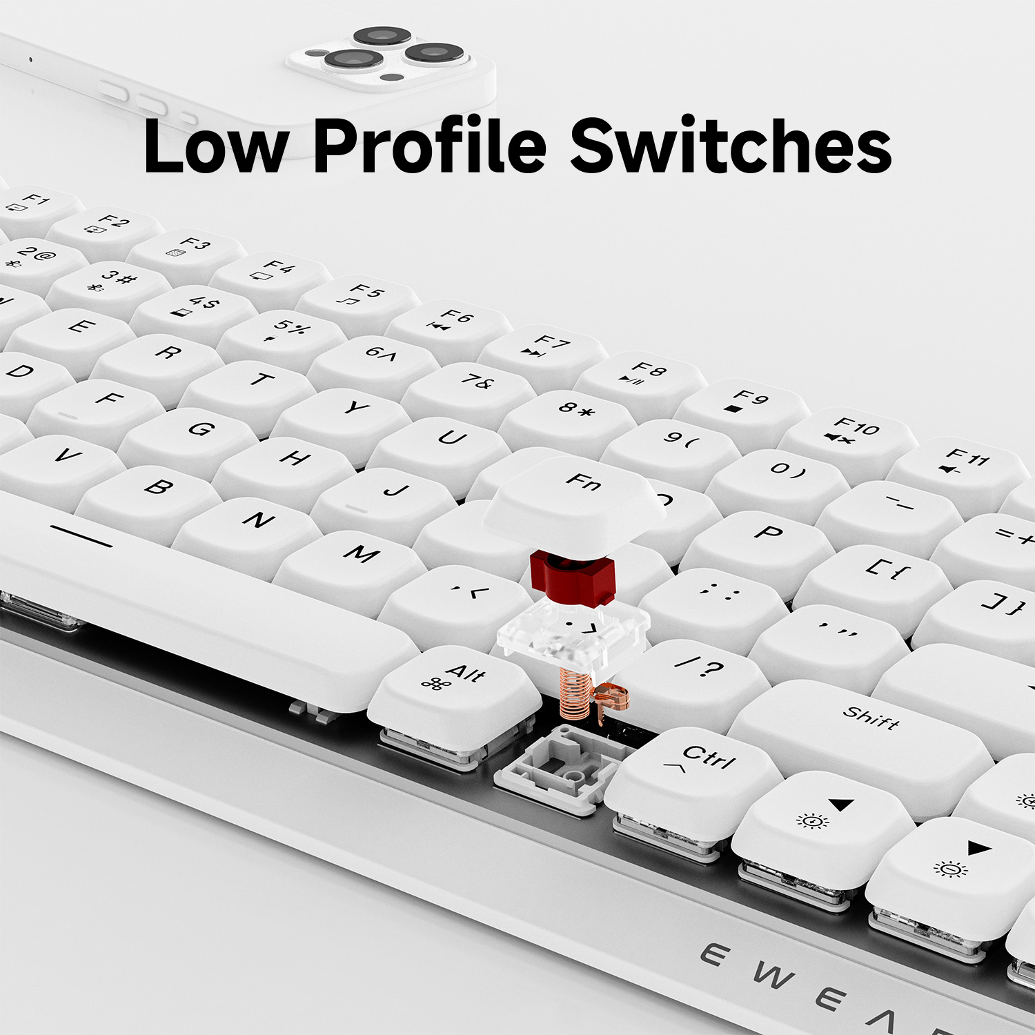 EWEADN 84 Keys Tri-Mode Low Pr - Pc Gaming Keyboards ulasan dan harga