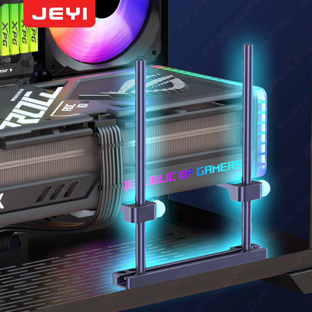 JEYI Graphics Card Brace Adjus - No Rgb Gaming Pc ulasan dan harga