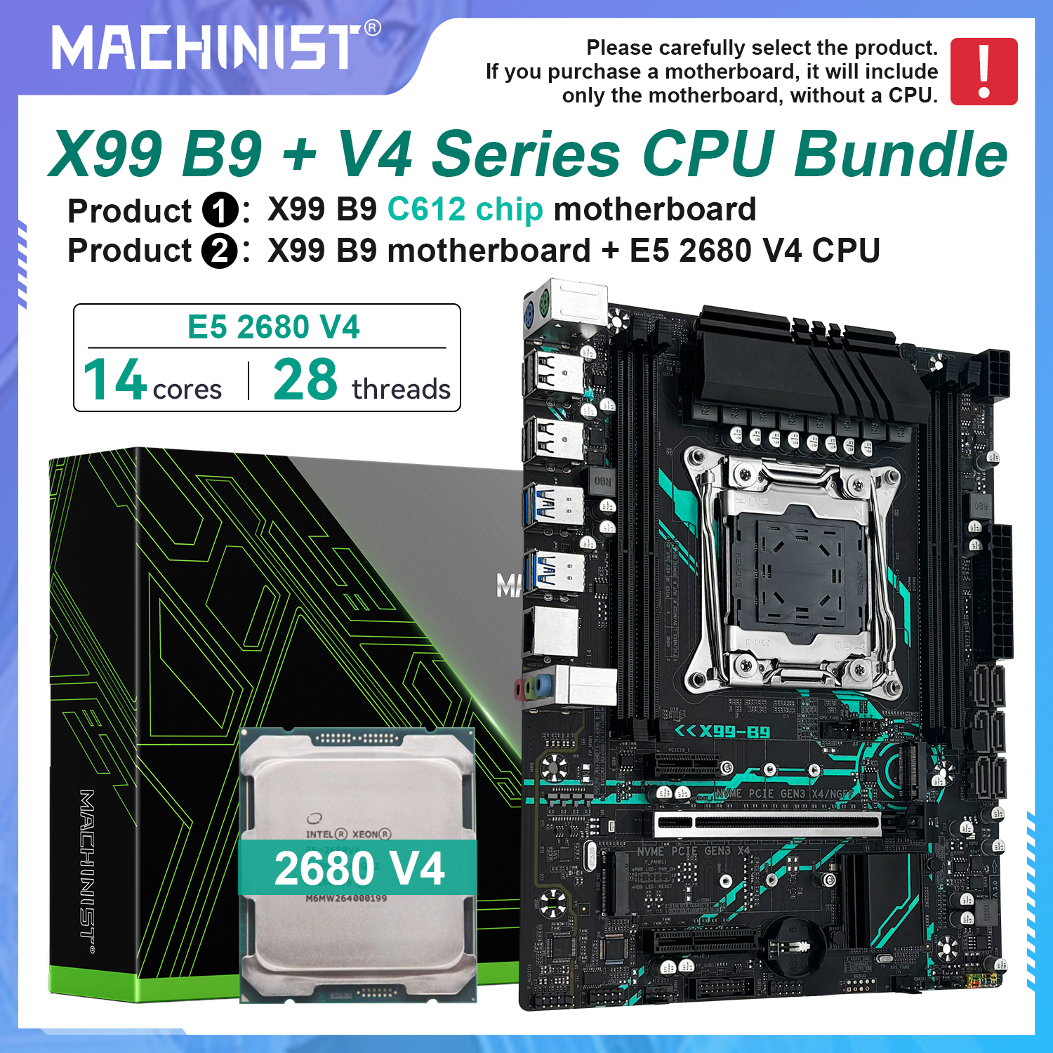 MACHINIST X99 B9 LGA2011-3 Mot - Pc Gaming Cpu ulasan dan harga