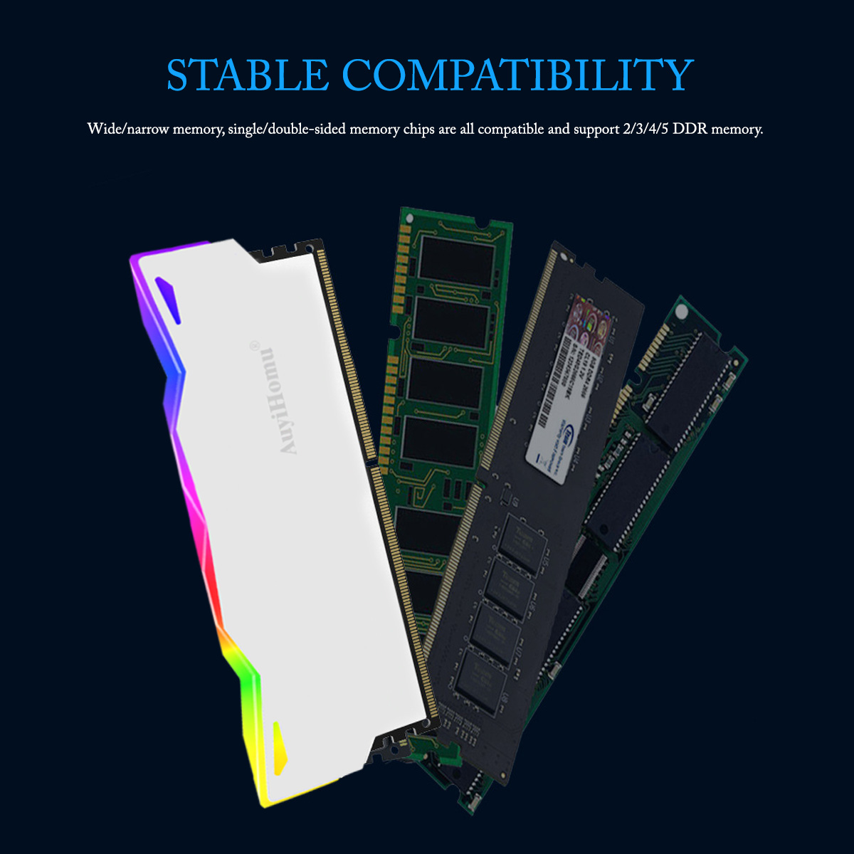 AuyiHomu RGB Heatsink, 5V 3Pin - Pc Gaming Ddr4 ulasan dan harga