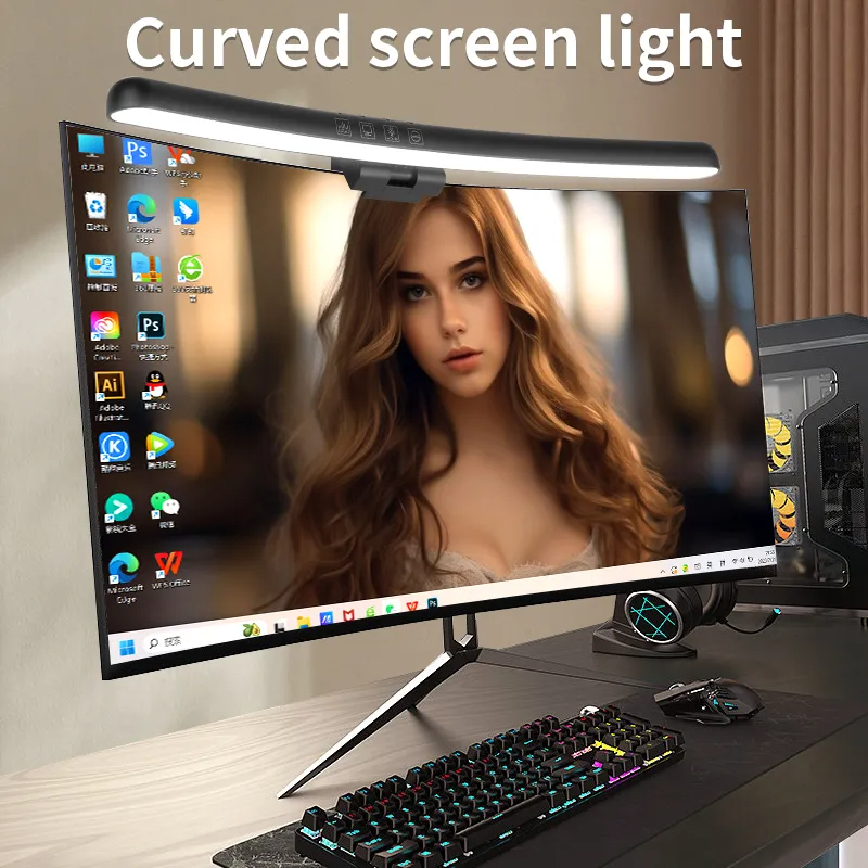 Curved LED Monitor Light Bar U - No Rgb Gaming Pc ulasan dan harga