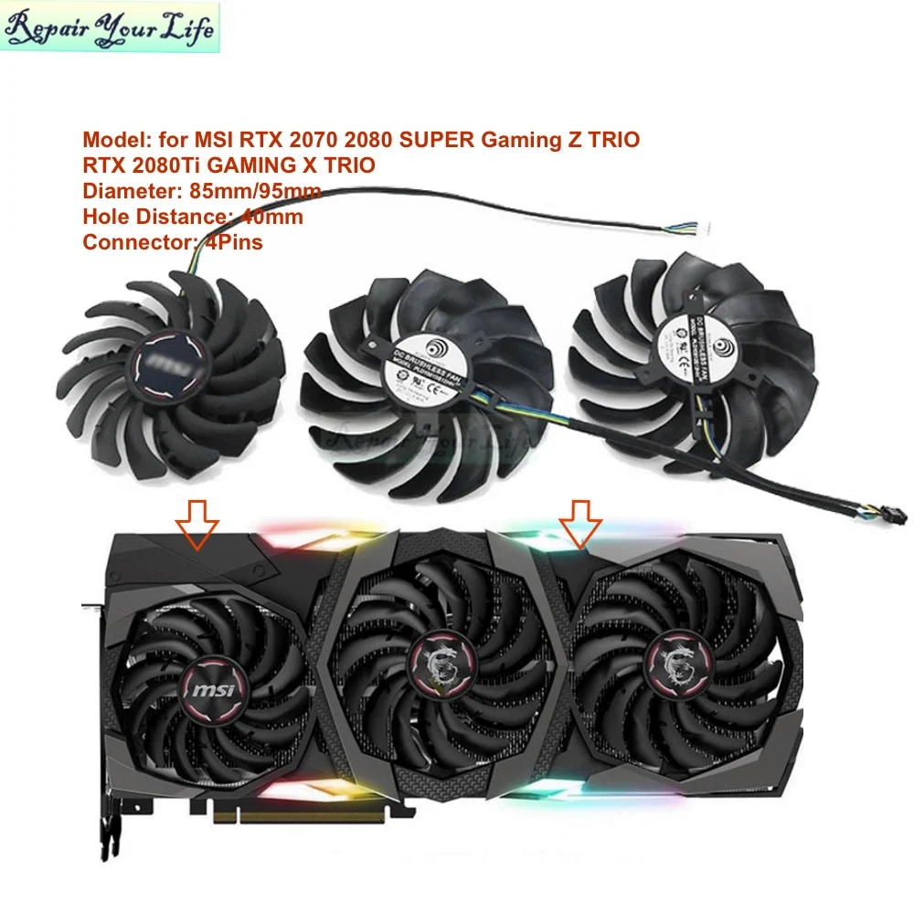 PC VGA Cooling Fan for MSI RTX - Pc Gaming Rtx ulasan dan harga
